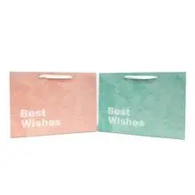 跨境现货批发极简纸板“美好祝愿”礼品袋