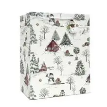 FH-22015-L 新款现货烫金圣诞礼品纸袋 卡通圣诞手提袋 礼品纸袋