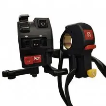 A set of left and right handlebar switches for motorcycles
