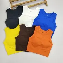 Sutiã esportivo feminino, modelo nadador, à prova de choque, para corrida, regata de ioga, roupa externa, com suporte lateral, sutiã para pilates, fitness