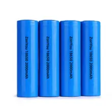 Baterias cilíndricas de íon-lítio 18650: 2000mAh, 2200mAh, 2500mAh, 2600mAh, 3000mAh, 3400mAh