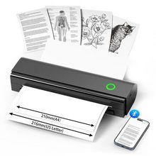 Cross-border A4 thermal printer, portable for home and office use, inkless, smart printing for mobile phones, convenient and efficient, with paper tray.
