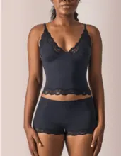 Women‘s’ Lace Trim Wirefree Lightweight Underwear Set