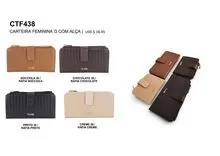 Womens Wallet with Strap - Genuine Leather