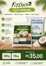 Coco Ralado Desidratado Sem Açúcar 
