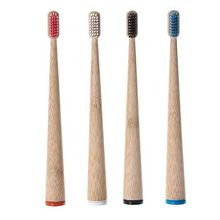 Escova de dentes cônica de bambu, escova de dentes DZ-014A das grandes vértebras de bambu