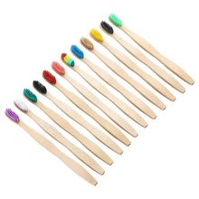 Escova de dentes de cabo ondulado de manivela grossa de bambu BRHQB-005A