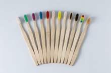 Escova de dentes de bambu de cabo grosso, escova de dentes ecológica BRHQB-005A