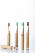 Escova de dentes de bambu portátil, escova de dentes de viagem, escova de dentes LX-021A