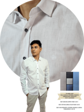 Camisa de vestir flame 100% algodón de manga larga