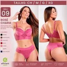 Conjunto de Lencería Femenina Rosé Charm Premium