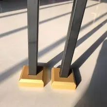 Marco de Aleación de Aluminio Modular para Apartamentos Modernos con Cinco Accesorios de Oro