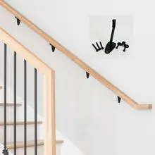 Multicolor Combined Metal Frame Modern DIY Indoor Wooden Ladder Sunshade Door Curtain Holder Five Gold Accessories