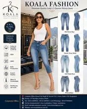 Jeans elásticos de 3/4 para mujeres.