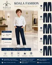 Jeans de mezclilla oscuros de pierna recta para niños premium