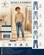 Jeans de Denim Slim Straight Vintage-Wash para Niños Premium