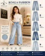 Denim de Pierna Ancha Premium para Niñas