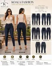 Jeans ajustados de mujer en azul negro espresso de tiro alto