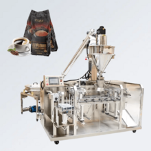 Máquina multifuncional horizontal de embalagem em saco para produtos em pó, adequada para itens como chá em pó, especiarias em pó e farinha.