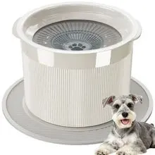 Pet ceramic floating bowl with anti-slip pad filter core