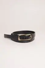 CINTO FEMININO COURO CROCO FIVELA DOURADA