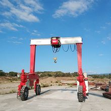 Sistema móvel com pneus de borracha, guindaste RTG de 200 toneladas, guindaste pórtico móvel, sistema hidráulico de direção, adequado para montagem de equipamentos pesados