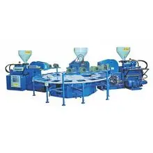 DY-3208 / DY-3324 Three-Color 3-Head Flexible Rotary Sole Injection Machine — 8/24 stations 150 pairs/h