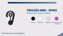 Percha de Presión Mini SP005 para Envases de PVC