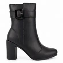 BOTA FEMININA DE CANO MEDIO COM FIVELA