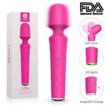 Massageador Wand Recarregavel - Silicone FDA, IPX7