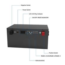 Batería de 51.2V LiFePO4 con pantalla LCD para almacenamiento de energía solar en el hogar ESS