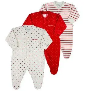 Macacão Bebê Menina Plush Estampado e Listrado Kit Macacão Plush...