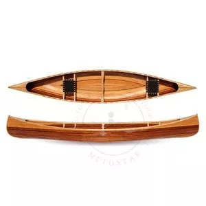 Handmade cedar wooden canoes can be customized for 1-4 people