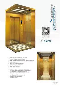 Safe and high quality titanium decoration passenger elevator