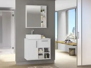 Bia 70cm Bathroom Set with Counter, Mirror, and Sink