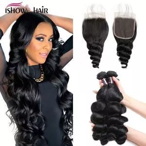 Ishow Human Virgin Hair Extensions Indian Human Hair Weft Luxury...
