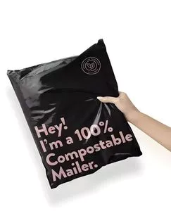 Sacos compostáveis e marinhos reciclados