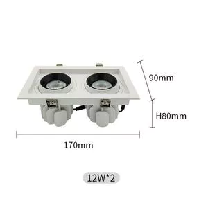 2heads rotatable Recessed Downlight LED Spot Light