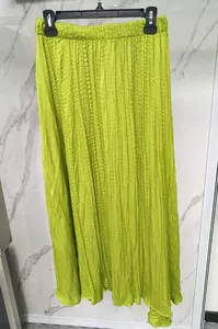 Lady's summer green color skirt  short 