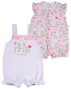 Conjunto de 2 piezas de pelele de ante para bebé niña, estampado...