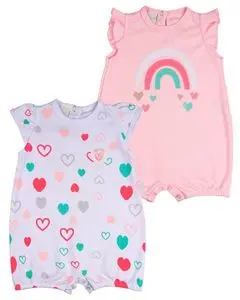 Conjunto de 2 piezas de mono corto de antelina para bebé niña,...