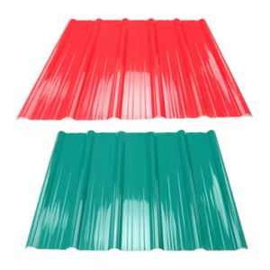 Painéis de telhado ondulado coloridos ecológicos