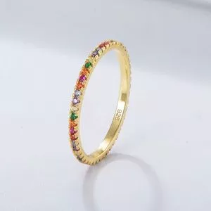 2022 Anillos de plata de ley Anillos de boda chapados en oro de...