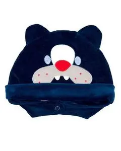 Gorro de peluche para bebé con botón bordado de cachorro de...