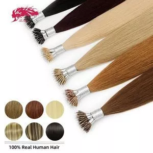 Ali Queen Hair Straight Nano Ring Human Hair Extension Brazilian...