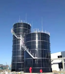 WS Glass fuesd a acero / Línea de vidrio a tanque atornillado de...