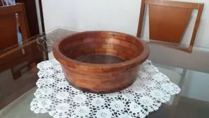 Wooden fruit bowl