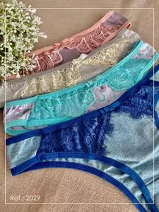 CALCINHA DE ALGODAO COM RENDA