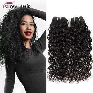 Ishow Hair Water Wave Brazilian Human Virgin Hair Extensions...