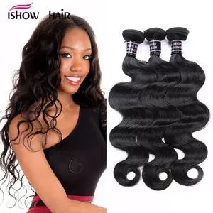 Ishow Malaysian human virgin hair extensions body wave weft hair...